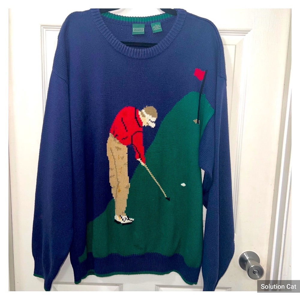 - Vintage Clubfellow MEN'S Long SLEEVE Crewneck Pullover 100% Cotton